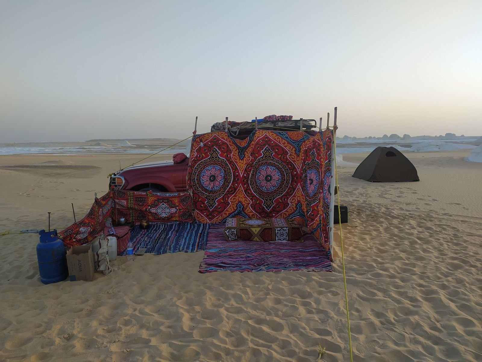 Camping under the stars in Egypt's White Desert
